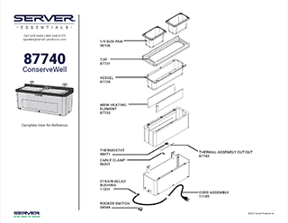 ConserveWell 87740 | Parts List