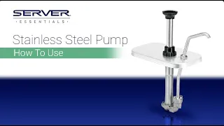 How to assemble a Server Products stainless steel pump.